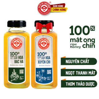 Mật ong bạc hà hà giang 500g - mật ong rừng nguyên chất tây bắc, tặng kèm mật ong hoa xuyến chi