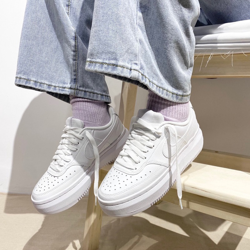 Giày thể thao NIKE COURT VISON LOW ALTA  ALL WHITE DM0113 100