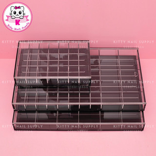 Khay mica trong suốt đựng charm, đá, phụ kiện nail đa dạng kích thước - Kitty Nails Supply