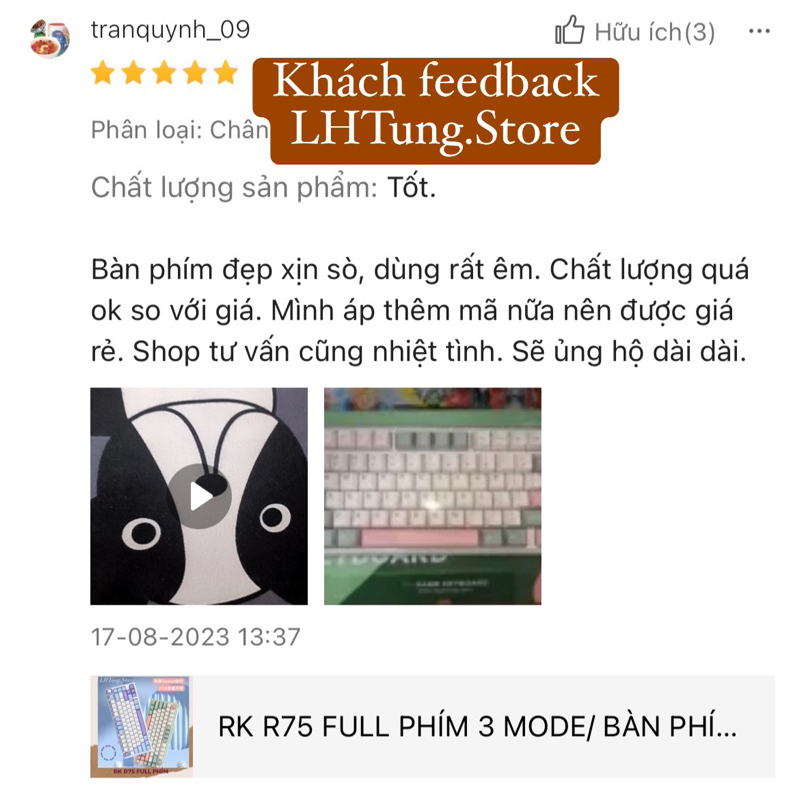 BÀN PHÍM CƠ R75 FULL PHÍM 3 MODE/ 1 MODE LAYOUT 75%~BÀN PHÍM CƠ KHÔNG DÂY