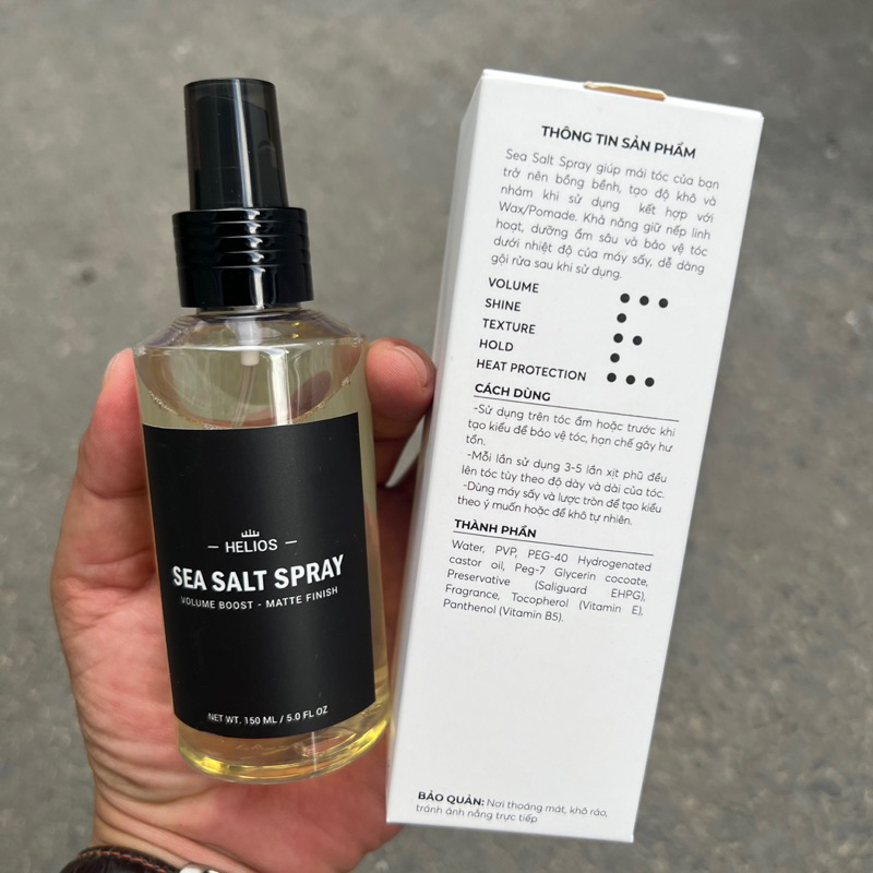 Chai Xịt Tạo Phồng Helios Sea Salt Spray chính hãng