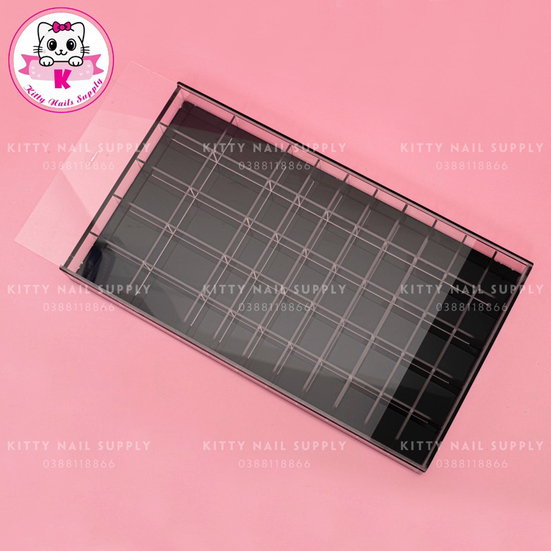 Khay mica trong suốt đựng charm, đá, phụ kiện nail đa dạng kích thước - Kitty Nails Supply