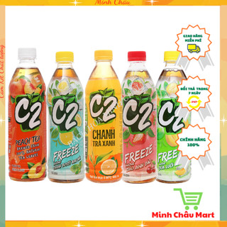 Trà Xanh C2 Hương Chanh/ Táo/Đào 455ml
