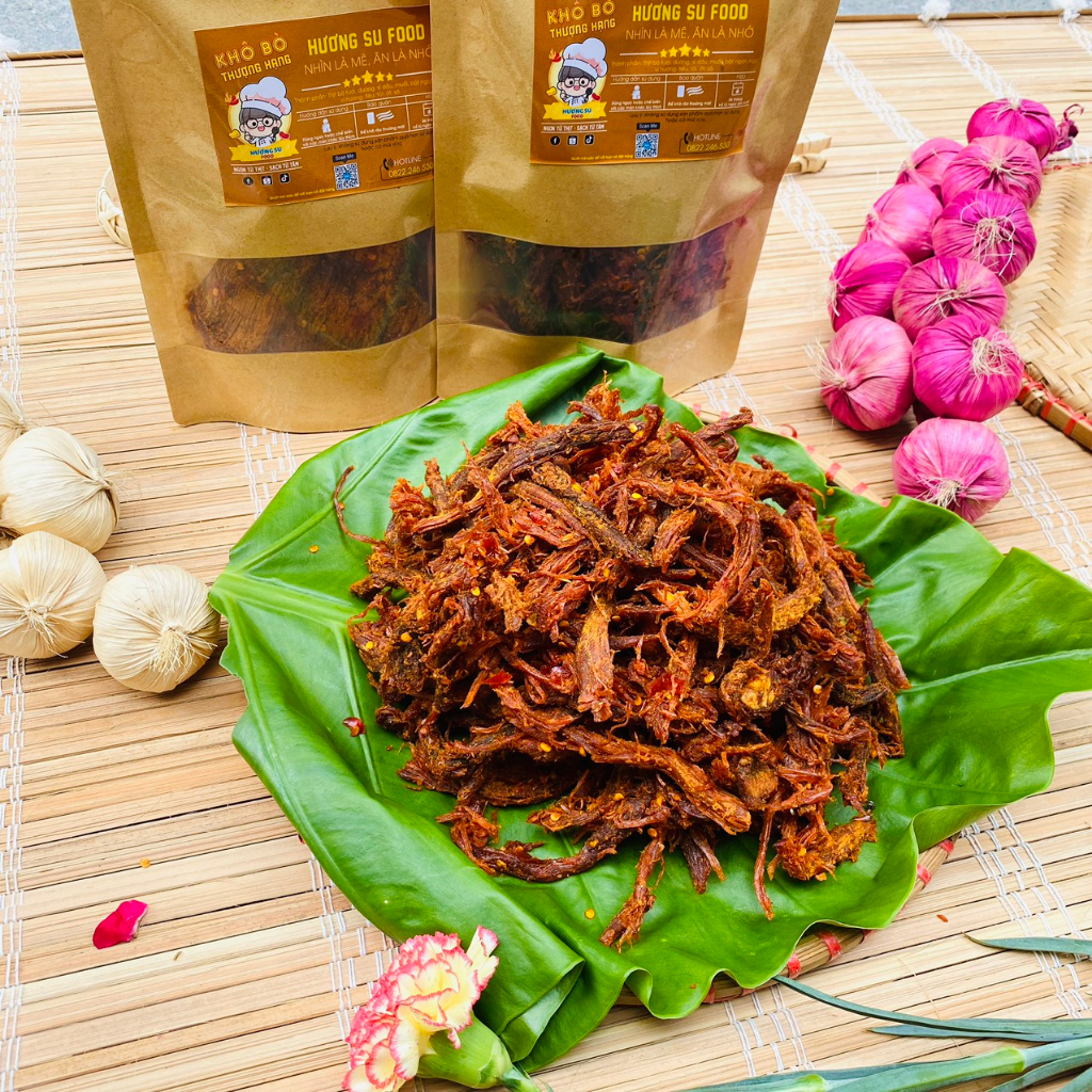 Khô Bò Sợi To 200G Bò Khô Tuyệt Phẩm Thịt Bò Chất Lượng Cao Không Chất Bảo Quản Đạt Chuẩn ATVSTP,Siêu Ngon HươngSu Food
