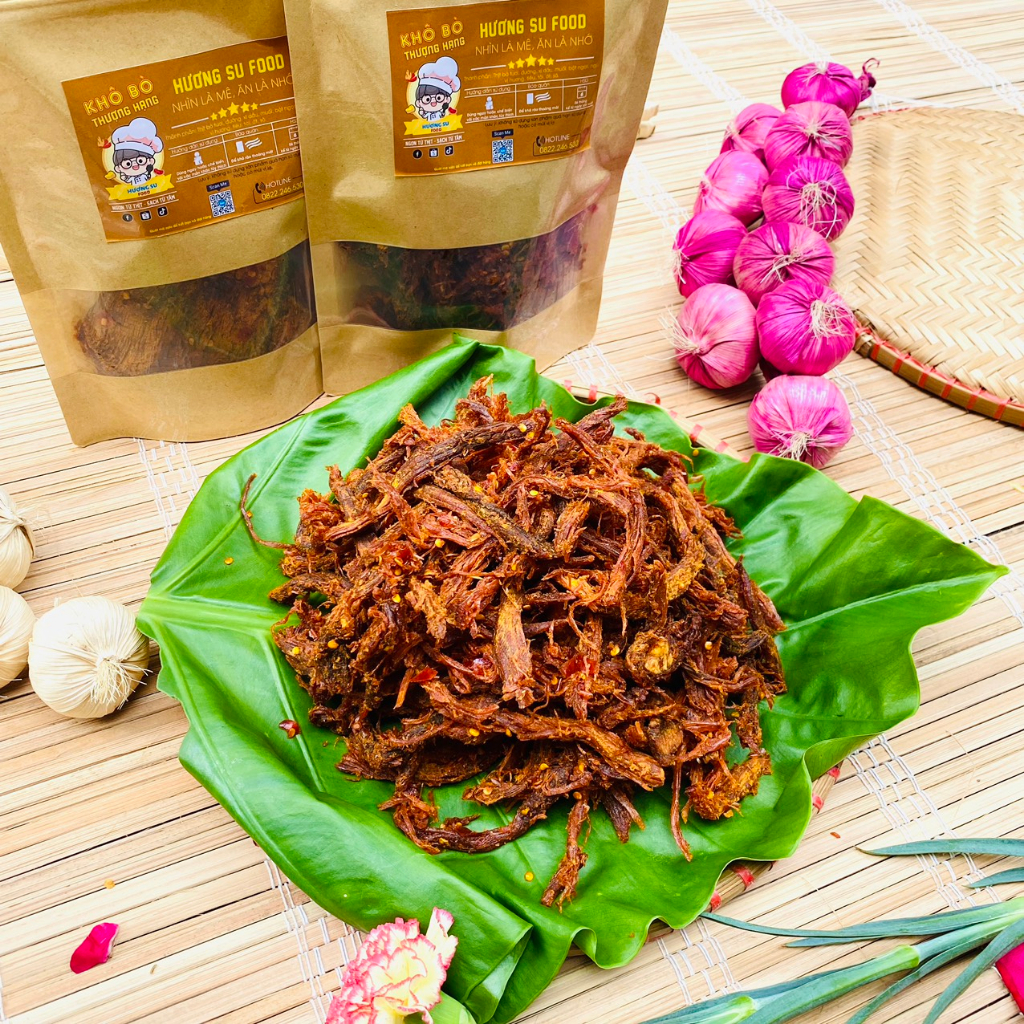 Khô Bò Sợi To 200G Bò Khô Tuyệt Phẩm Thịt Bò Chất Lượng Cao Không Chất Bảo Quản Đạt Chuẩn ATVSTP,Siêu Ngon HươngSu Food