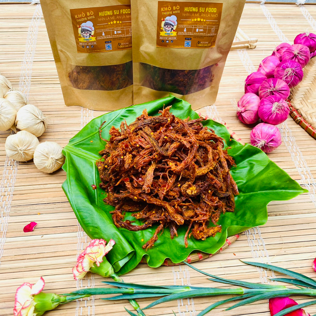Khô Bò Sợi To 200G Bò Khô Tuyệt Phẩm Thịt Bò Chất Lượng Cao Không Chất Bảo Quản Đạt Chuẩn ATVSTP,Siêu Ngon HươngSu Food