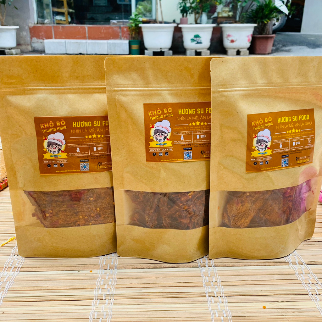 Khô Bò Sợi To 200G Bò Khô Tuyệt Phẩm Thịt Bò Chất Lượng Cao Không Chất Bảo Quản Đạt Chuẩn ATVSTP,Siêu Ngon HươngSu Food