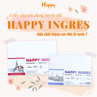 Giấy chuyên dùng luyện thi và học mỹ thuật Happy Ingres 110gsm,220gsm