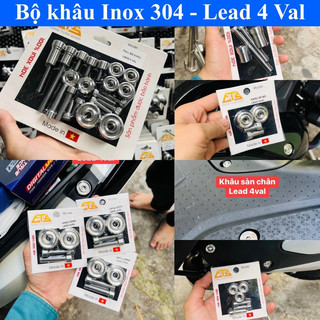 Bộ khâu ốc inox cnc cts xe lead 2023: khâu lốc, ốp pô, khâu cảng, sàn chân, khâu nắp nhựa nồi