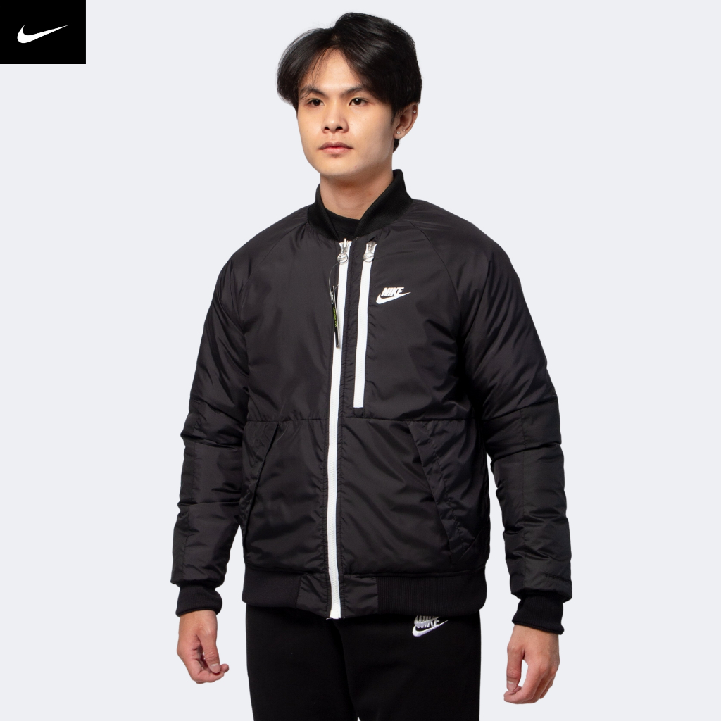 NIKE - Áo khoác phao thể thao nam Nike Sportswear Therma-FIT Legacy Reversible Bomber Jacket chính hãng - Đen