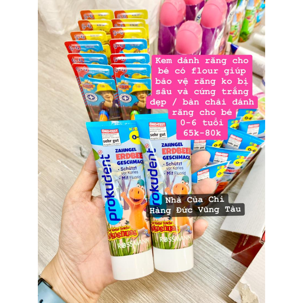 Kem đánh răng cho bé 0-6 tuổi - Hàng Đức