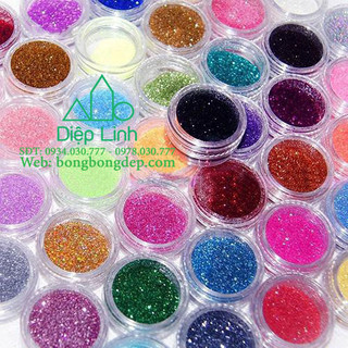 Bột kim tuyến ngũ sắc kim tuyến xà cừ siêu mịn trang trí thủ công handmade nails slime
