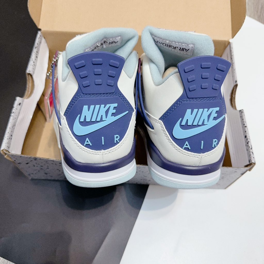 Giày thể thao JD4 Military Blue White V2 Da Thật Bản Cao Cấp