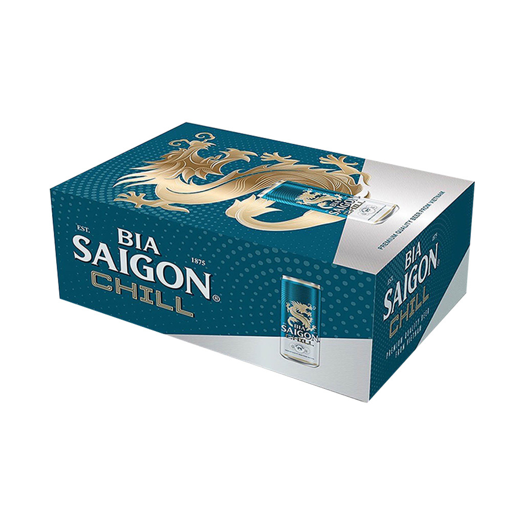 Thùng bia Bia sài gòn chill 24 lon x 330ml