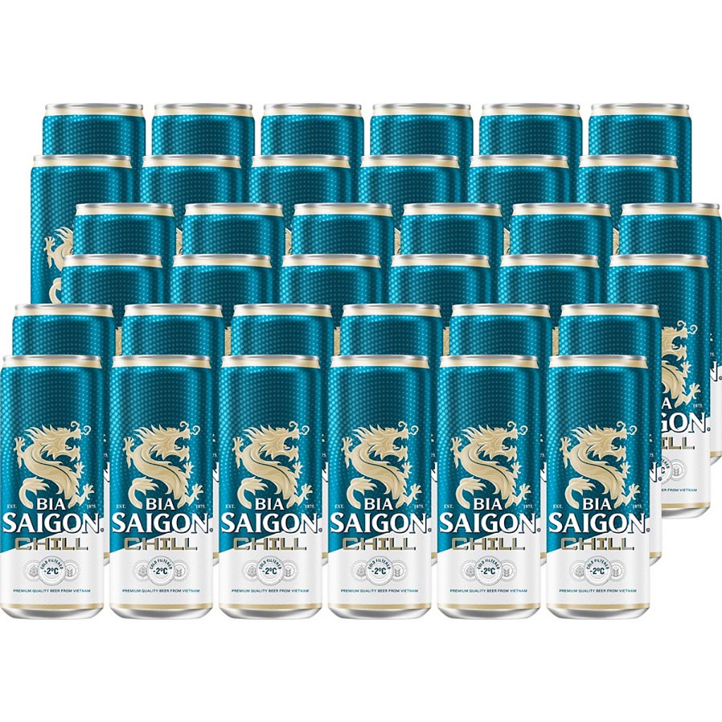 Thùng bia Bia sài gòn chill 24 lon x 330ml