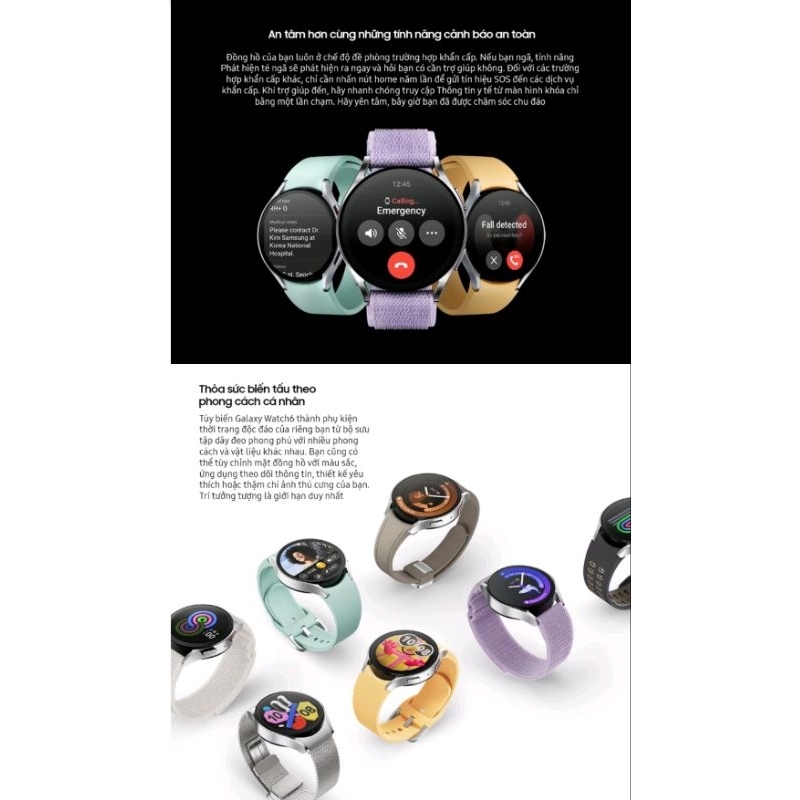 Đồng hồ thông minh Samsung Galaxy Watch 6 40mm / 44mm- Hàng Chính Hãng