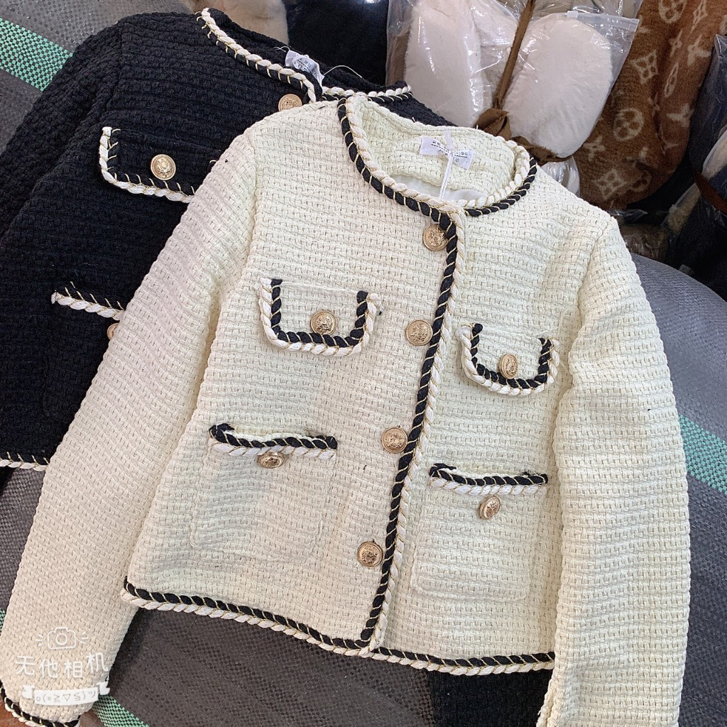 Áo dạ tweet phối viền đenn hot hit MC284