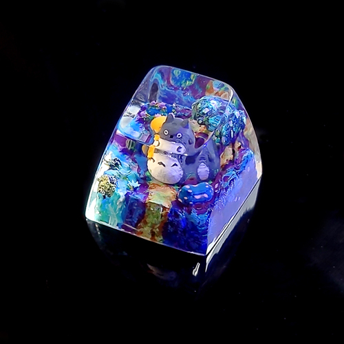 Totoro keycap , anime keycap , nút bàn phím cơ totoro , artisan keycap , resin keycap