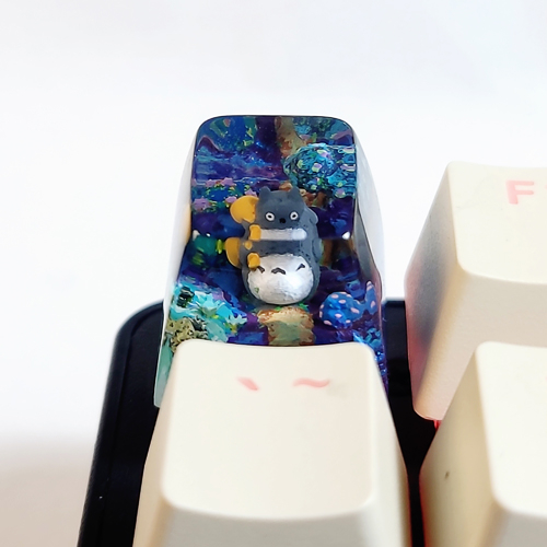 Totoro keycap , anime keycap , nút bàn phím cơ totoro , artisan keycap , resin keycap