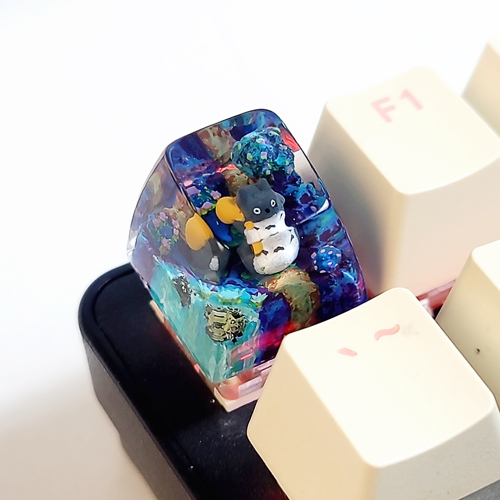 Totoro keycap , anime keycap , nút bàn phím cơ totoro , artisan keycap , resin keycap