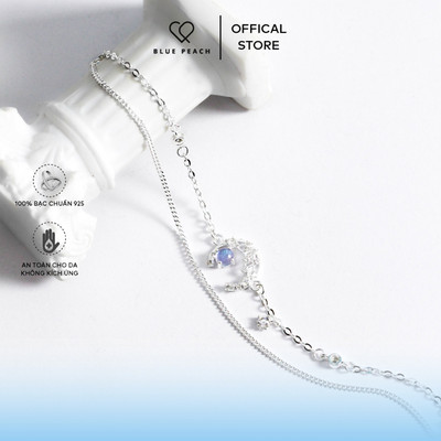 Lắc Tay Bạc 925 Blue Peach Glitter Moon VN - Violet LT633
