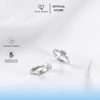 Nhẫn đôi bạc blue peach beside you nd256