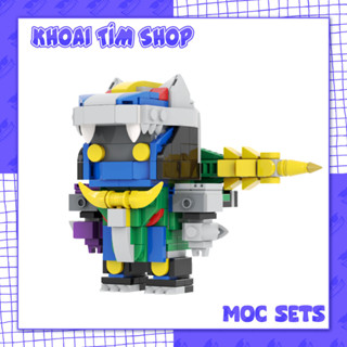  Đồ Chơi Mô Hình Lắp Ráp MOC010 - Brickheadz Robot Siêu Thú Siêu Nhân Gao Hunter Gaoranger MOC 300+ Part 