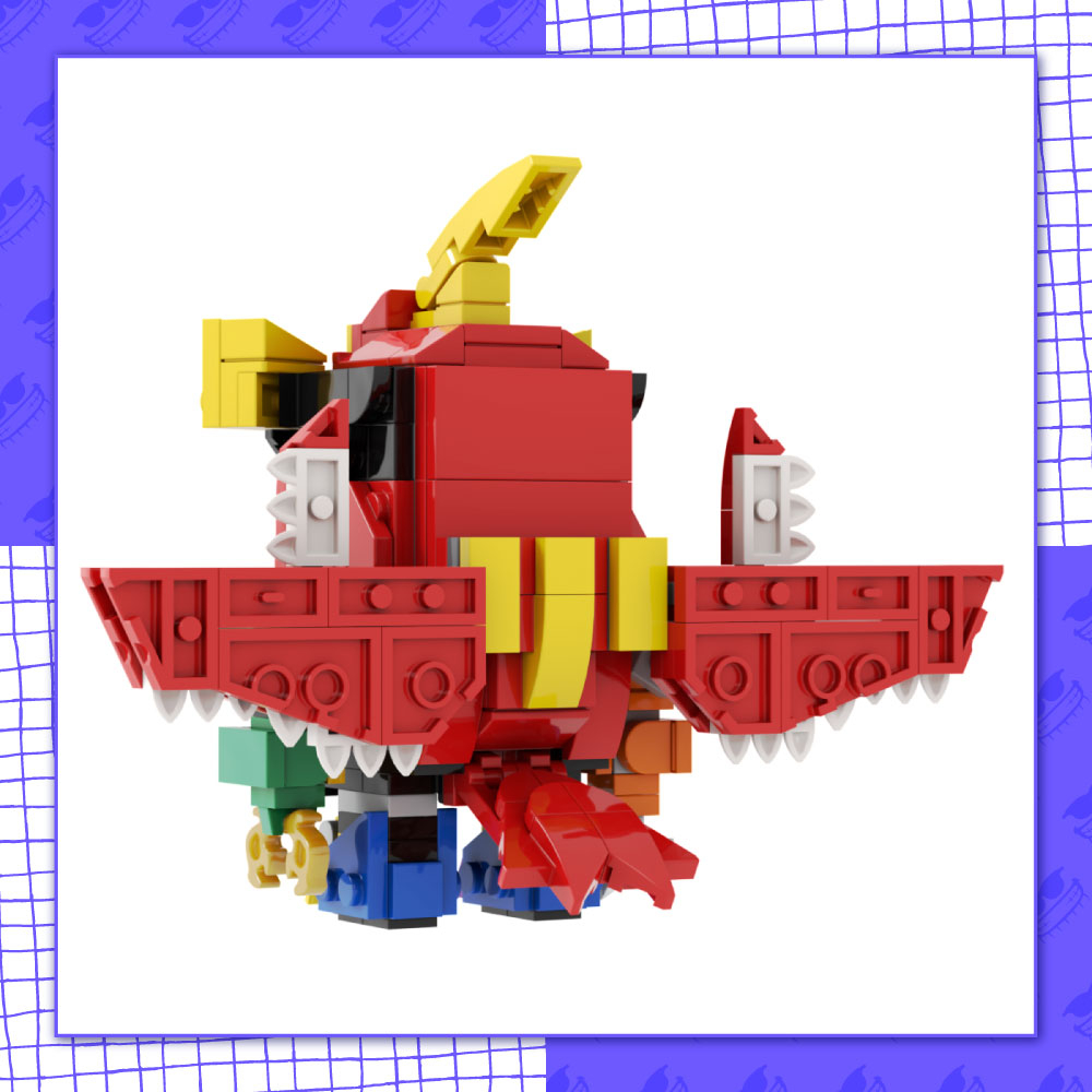 Đồ Chơi Mô Hình Lắp Ráp MOC011 - Brickheadz Robot Siêu Thú Siêu Nhân Gao Icarus Gaoranger MOC 300+ Part