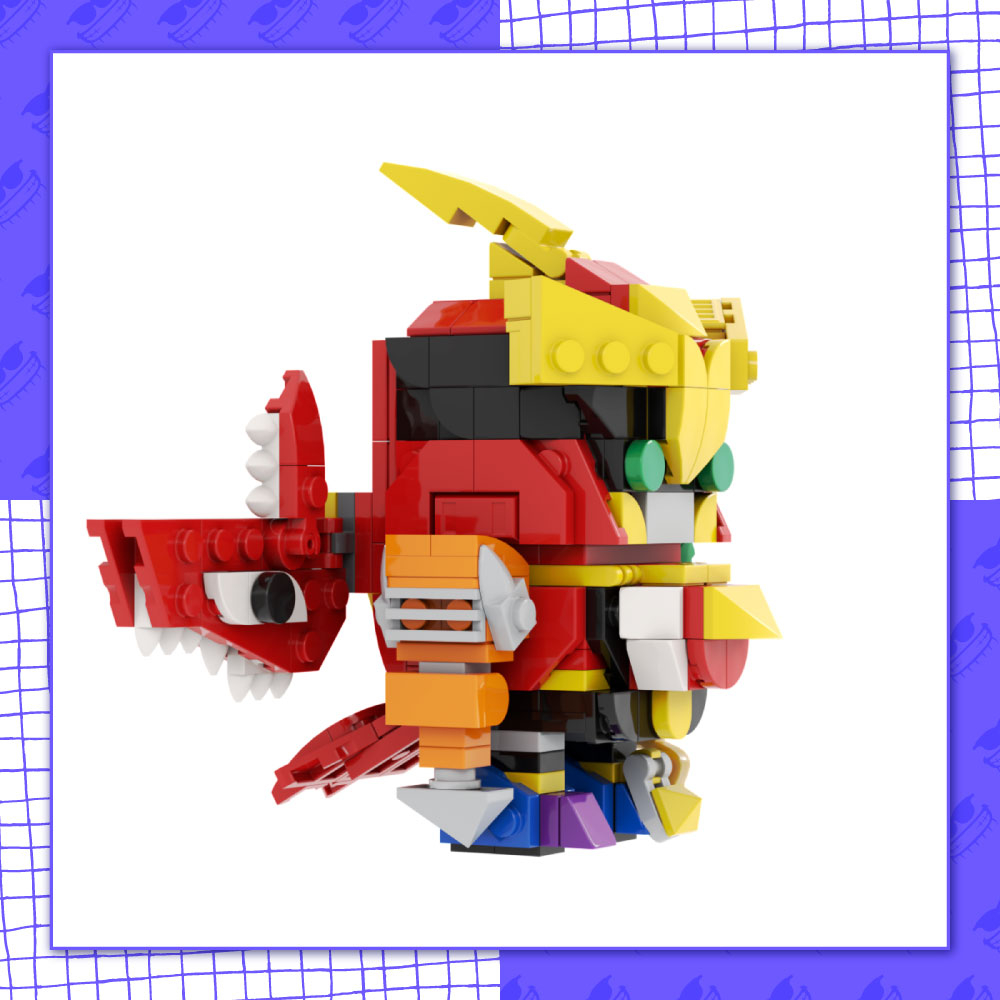 Đồ Chơi Mô Hình Lắp Ráp MOC011 - Brickheadz Robot Siêu Thú Siêu Nhân Gao Icarus Gaoranger MOC 300+ Part