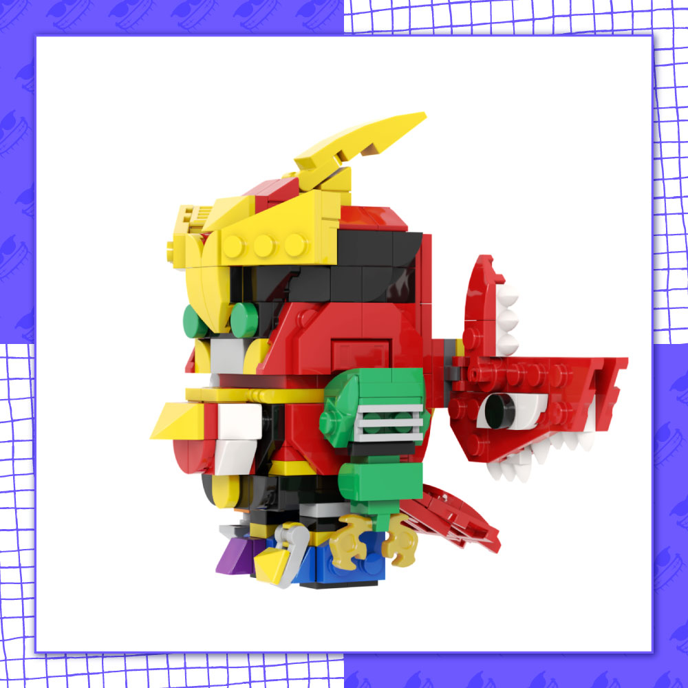 Đồ Chơi Mô Hình Lắp Ráp MOC011 - Brickheadz Robot Siêu Thú Siêu Nhân Gao Icarus Gaoranger MOC 300+ Part