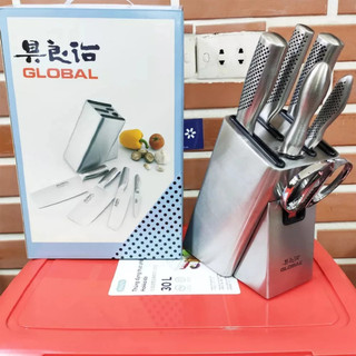 Bộ dao nhà bếp 7 Món Cao Cấp Thương Hiệu Global Nhập Khẩu Từ Nhật Bản -Thép trắng không gỉ