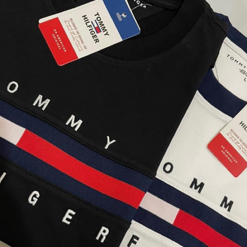 Áo thun Tom Basic thêu chữ phối kẻ nam nữ cao cấp Áo phông Tom Basic nam nữ phối kẻ mới nhất