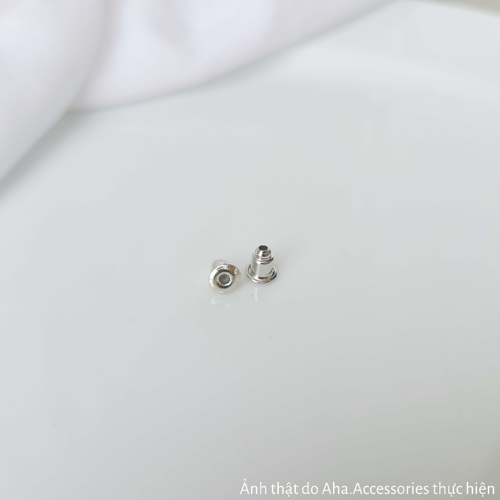 Chốt chặn khuyên tai Nút bông tai Cao su Silicon - Nút khuyên tai Hợp kim Aha.Accessories