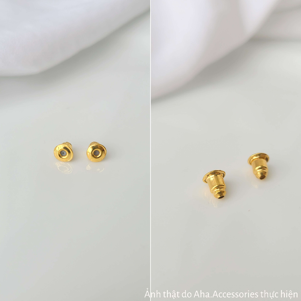 Chốt chặn khuyên tai Nút bông tai Cao su Silicon - Nút khuyên tai Hợp kim Aha.Accessories