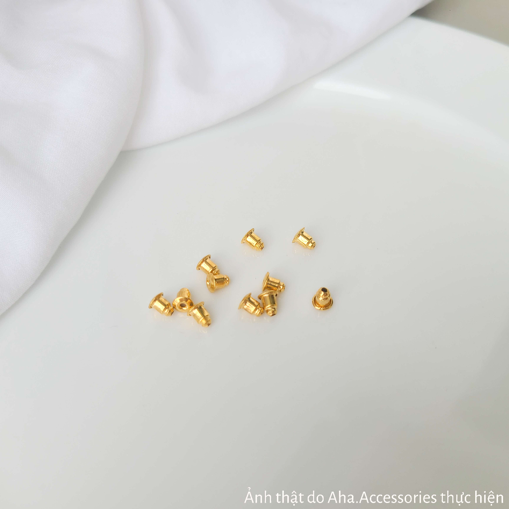 Chốt chặn khuyên tai Nút bông tai Cao su Silicon - Nút khuyên tai Hợp kim Aha.Accessories