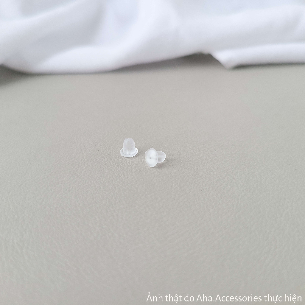 Chốt chặn khuyên tai Nút bông tai Cao su Silicon - Nút khuyên tai Hợp kim Aha.Accessories