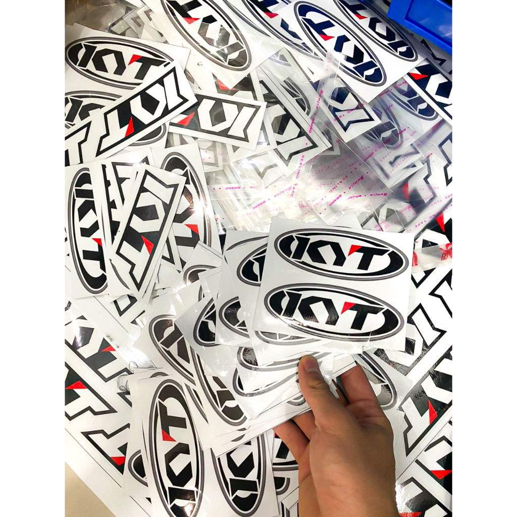 Bộ tem logo KYT dán nón bảo hiểm, xe máy