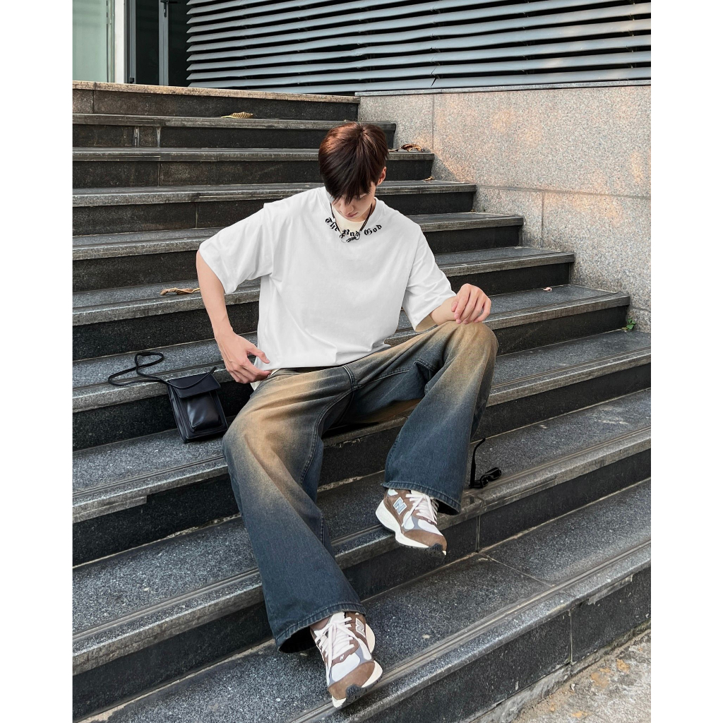 Áo Thun Nam Nữ Form Rộng Cotton Tay Lỡ Unisex , Áo Phông Cổ Tròn Basic Tee Oversize Trend Hè 2023 - The Bad God1