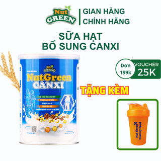 Sữa hạt bổ sung canxi nano hữu cơ nutgreen mix từ 30 loại siêu hạt dinh dưỡng hộp 500 gram