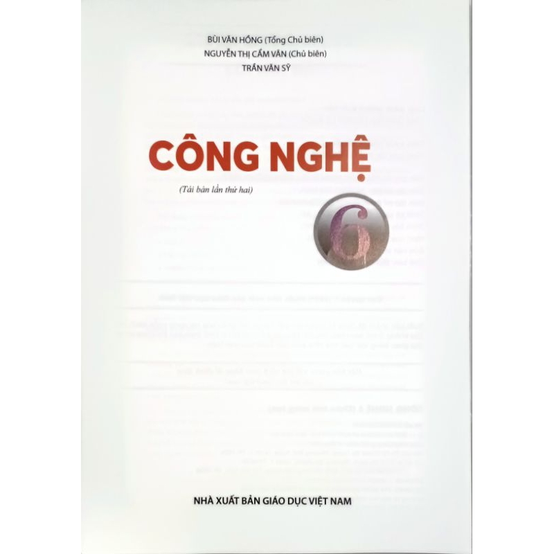 Công Nghệ lớp 6+Bìa bao