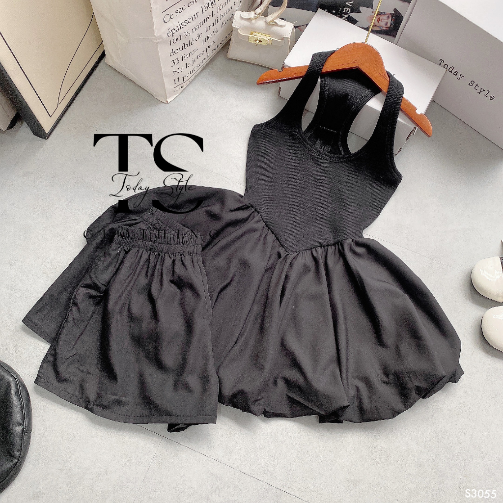 Set Áo Không Tay Quần Short Đi Du Lịch TODAY STYLE S3055 Sang Chảnh