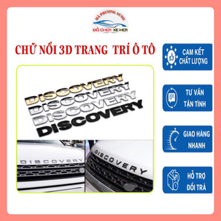 Chữ nổi Discovery dán nắp capo, Tem Discovery trang trí ô tô.