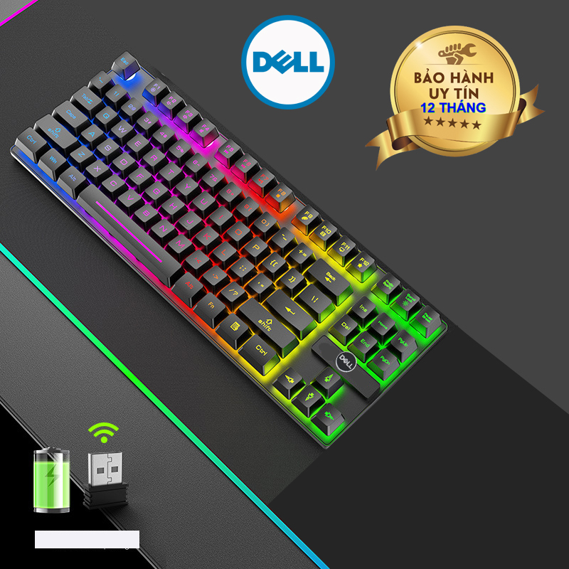 Bàn phím DELL KB-690F USB,bàn phím cơ máy tính pc không dây bluetooth gaming
