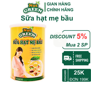 Ngũ Cốc Lợi Sữa Dành Cho Bà Bầu, Sữa hạt NUTGREEN Bổ Sung Dinh Dưỡng Từ 30 Loại Hạt ngũ cốc Hộp 500 Gram