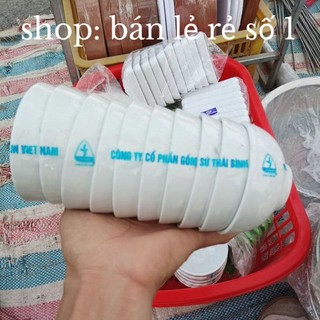 Bát chấm và đĩa chấm sứ Thái Bình trắng mộc