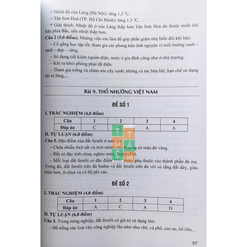 Sách - Đề kiểm tra đánh giá Địa lí 8