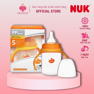 [Mẫu Mới] Bình Sữa Wesser PP Cổ Rộng 180ml - Kèm Núm Ti Size S, 0-3m