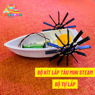 Bộ KIT lắp tàu thuyền cano mini STEAM học tập DIY - LK0592