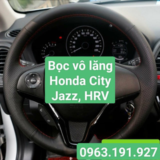 Bọc vô lăng honda city, jazz, hrv, bao da khâu vô lăng các đời xe honda jazz city hrv 2014-2019, shop gọi lại tv cụ thể