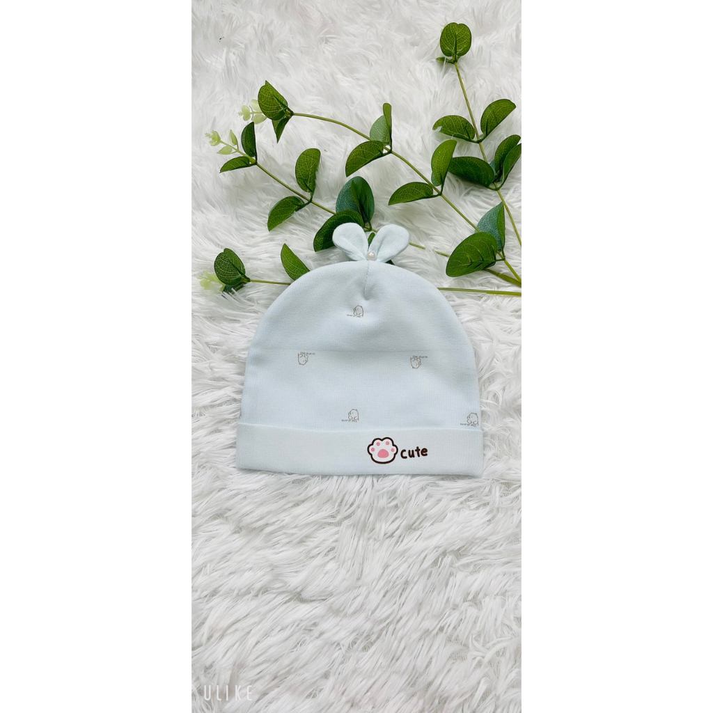 Mũ len cotton cho bé 0m 3m 6m mẫu mới 2023